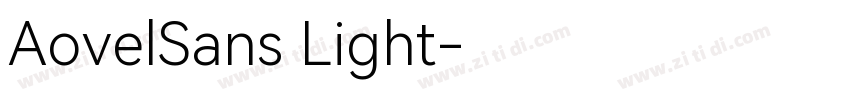 AovelSans Light字体转换